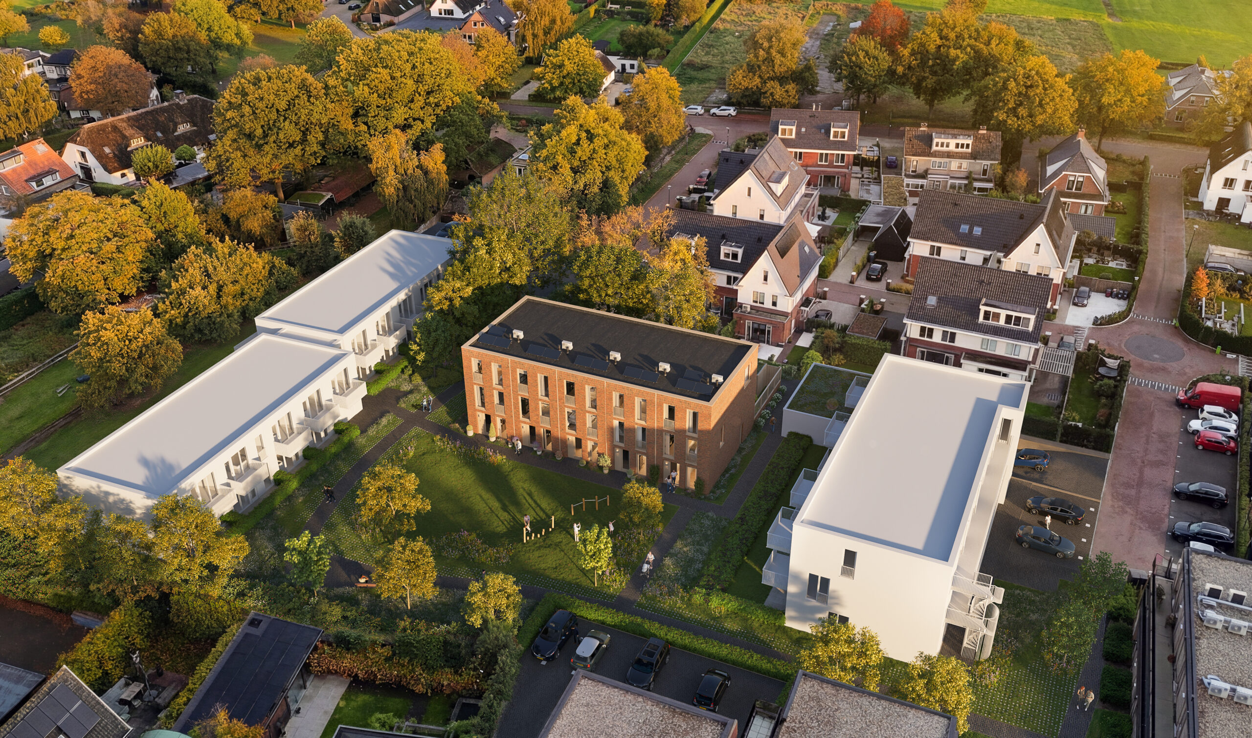 Vogelvlucht impressie Tuinen van Gaasbeek