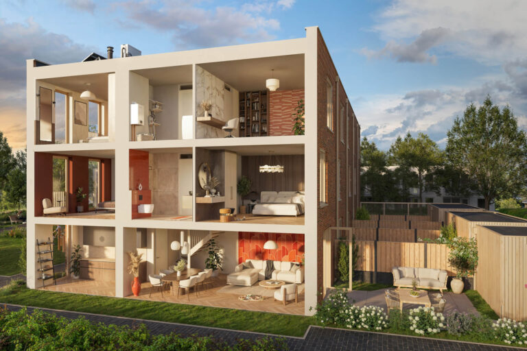 Doorsnee woningen Ferdinand Huycklaan Soest Tuinen van Gaasbeek