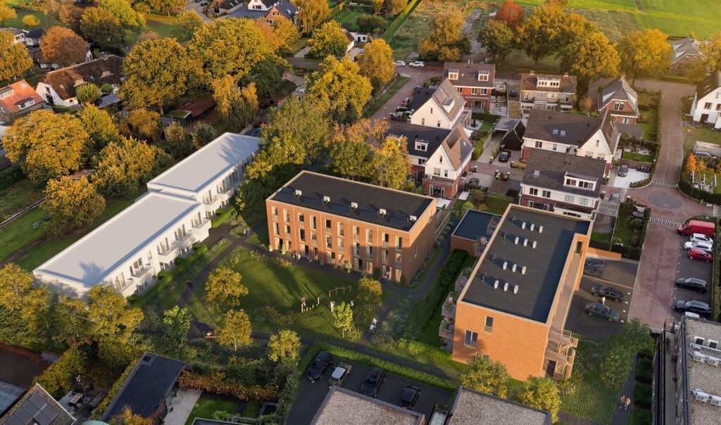 Vogelvlucht nieuwbouw Ferdinand Huycklaan Soest